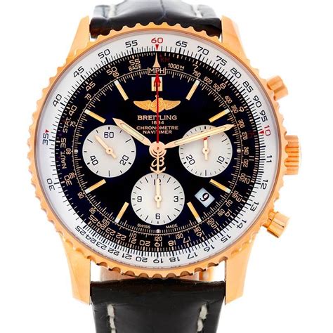 breitling 18k rose gold premiere watch|breitling navitimer 18k gold.